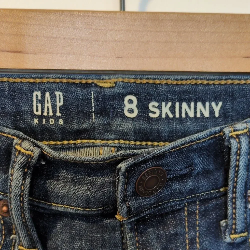 Gap Kids Dark Indigo Skinny Jeans Size 8 Stretch Denim